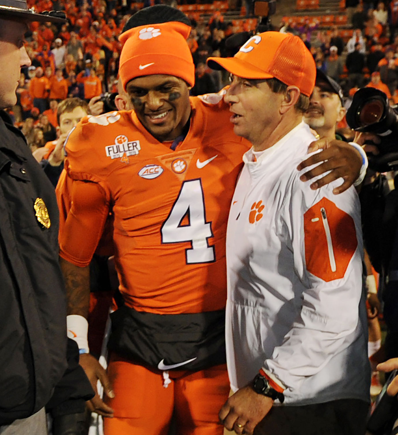Deshaun Watson and Dabo Swinney South Carolina